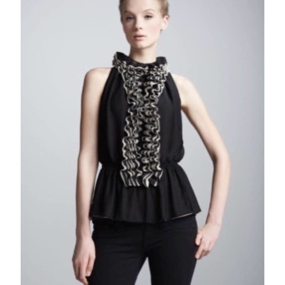 Robert Rodriguez Tops - Robert Rodriguez Target Neiman Marcus Ruffle Front Blouse/Top ~ Size Medium